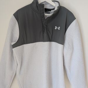 NWT Men's Light Gray Sherpa Jacket- Large